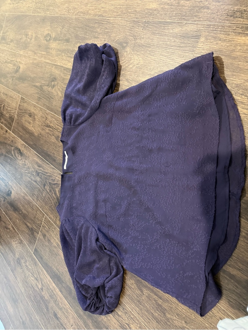 Mi Amore Navy Puff Sleeve Blouse